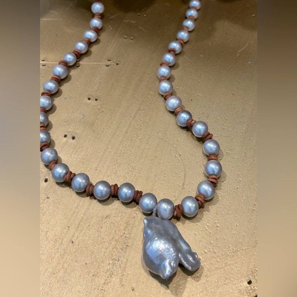 🌺STUNNING! HAWAIIAN FLAME BALL BAROQUE PEARL NECKLACE🌺